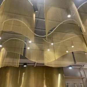 Factory Sale High Quality Stainless Steel Wire Mesh Curtain Screen Plain Weave Corrosion Protection Bending Cutting Ceiling