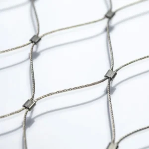Factory Sale Plain Weave Soft Flexible Stainless Steel Wire Rope Mesh Corrosion Resistant Farm Fence Zoo Fencing Bridge