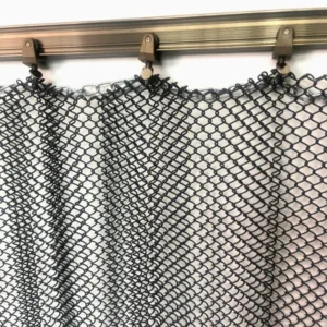 Flexible Gold Aluminum Antique Brass Chain Link Ceiling Door Wall Room Divider Woven Metal Curtain Decorative Steel Wire Mesh