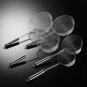 Flour Sifter Filter Screen Oil Skimmer Milk Water Sieve Handle Stainless Steel Wire Fine Mesh Strainer 2009024