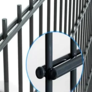 Galvanized 868 Double Wire Mesh Fence Panels with 2 Bars Twin Welded Wire Mesh Fence and Gate for Garden and Home Use