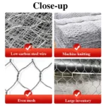 Galvanized Gabion Mesh Gabion Basket Hexagonal Wire Mesh for River Erosion Control Galvanized Gabion Mesh Gabion Basket Hexagonal Wire Mesh for River Erosion Control