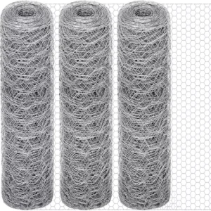 Galvanized Hexagonal Wire Netting Multiple Sizes Chicken Wire Mesh for Farm Yard Garden Security Fence Netting Roll