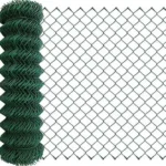 Galvanized PVC Coated Heat Treated Security Chain Link Fence Diamond Wire Mesh for Garden Sports Court Perimeter Boundary