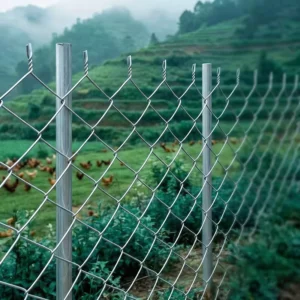 Galvanized Steel Chain Link Fence Panels (8ft 6ft 10ft) Heavy Duty Anti Climb Design Black PVC Powder Coated Easily Assembled