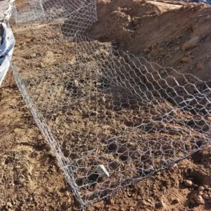 Galvanized Steel Gabion Box Basket Mesh 2mm Wire Diameter 8mm Aperture PVC Coated Mesh Cages Woven Welded Hexagonal