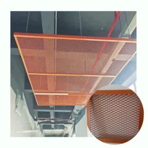 Galvanized Steel Welded Expanded Metal Mesh Plain Weave Protecting Mesh Building Facade Interior Ceiling Cladding Cutting