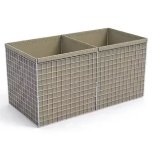 Galvanized Steel Welded Gabion Mesh Dutch Weave Perforated Cutting Bending Services For Flood Control Barriers
