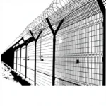 Galvanized Steel Wire Barbed Wire Mesh Fence with Steel Mesh Frame Isolation Protective Net Model HL1808