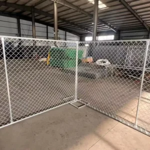 Garden Fencing Panel Outdoor PVC Black Vinyl Coated Cyclone Wire Fence Chain Link Fence
