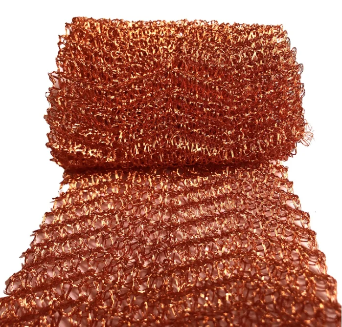 Gas Liquid Filter Usage SS Copper Filter Mesh Fabric Screen SS Knitted Netting Distillat Aluminum Wire Multi Strand Mesh