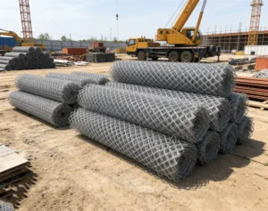 Heavy Duty Hot Dipped Galvanized Steel Chain Link Fence 6ft Cyclone Mesh Roll with Fencing Accessories for Farm Security