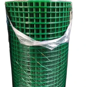 Heavy Duty PVC Coated Galvanized Iron Welded Wire Mesh Green Anti Rust Square Fence Mesh for Garden Farm Construction Cutting