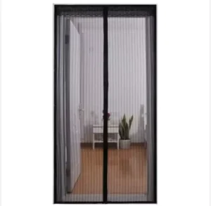 Heavy Duty Striped Curtain Polyester Mesh Screen Door for Door & Window Screening
