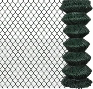 Heavy Zinc Coated Steel Diamond Wire Mesh Roll Galvanized Chain Link Fence Mesh 8 ft High Chain Link Fencing