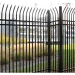 High Quality Fencing Trellis Gates Fence Panels Wrought Iron Aluminium Newly Design Steel Metal Powder Coated Bent Top