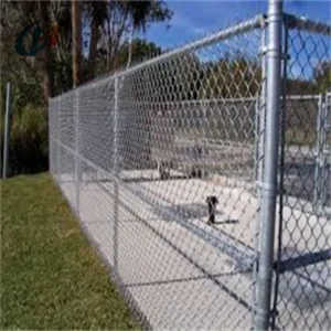 High Security 2.5mm-3.0mm Hot DIP Galvanized Chain Link Fence 9 Gauge 50*50mm 6FT Diamond Wire Mesh Fence