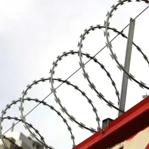 High Security BTO 22 Type Razor Barbed Wire Coil Hot Dipped Galvanized Galvanized Steel and Iron Wire