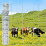 Hot Dip Galvanized Woven Wire Mesh Rolls Steel Farm Animal Enclosures Fence for Cattle Sheep Cutting and Bending Processing