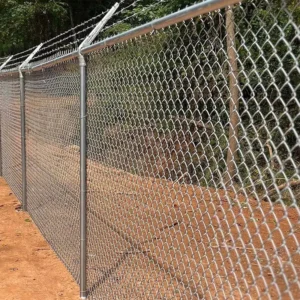 Hot Dipped Galvanized Cyclone Wire Mesh 8ft 6ft 10ft Diamond Chainlink Fence Panels Chain Link Fence Roll