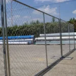 Hot Dipped Galvanized Diamond Wire Mesh Chain Link Fence with Trellis Gates Hot Dipped Galvanized Diamond Wire Mesh Chain Link Fence with Trellis Gates