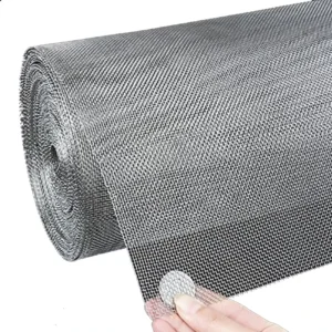 Industrial 304 316L Stainless Steel Wire Mesh Plain Weave Stainless Steel Fine Mesh Stainless Steel Wire Rope Mesh