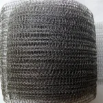 Knitted Pressure Ripple Stainless Steel Copper Wire Mesh 10 12.7 15 20 30 40 50 60 CM Width Stainless Steel Knitted Wire Mesh