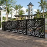 Laser Cut Metal Divider Set Indoor Outdoor Decorative Garden Privacy Screen Modular Design Framed Fencing Panel Laser Cut Metal Divider Set Indoor Outdoor Decorative Garden Privacy Screen Modular Design Framed Fencing Panel