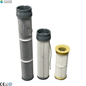Laser Cutting Replacement Polyurethane Cap Air Filter Long Cylindrical PU Dust Filter Cartridge