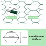 Low Carbon Steel Hexagonal Hot Dipped Galvanized Poultry Wire Mesh Fence Anti Corrosion Silver