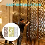 Luxury Modern CNC Carved Aluminum Screen Panel Decorative Laser Cut Metal Facade for Hotel Interior Exterior Decor