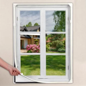 Magnetic Insect Screens Easy to Install on Louvered PVC Glass Fiber Polyester Glass Doors and Windows