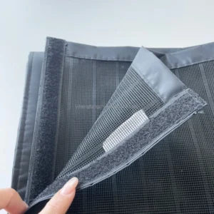 Magnetic Tape Mesh Curtain for Door Insect Screen Replacement Net Heavy Duty Polyester for Patio Sliding Door
