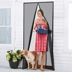 Modern Polyester Mosquito Net Door Screen with Strong Tapes and Mesh Curtain