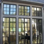 Modern Sliding Metal Casement French Steel Patio Doors Aluminum or Iron Steel Grill Window Modern Sliding Metal Casement French Steel Patio Doors Aluminum or Iron Steel Grill Window