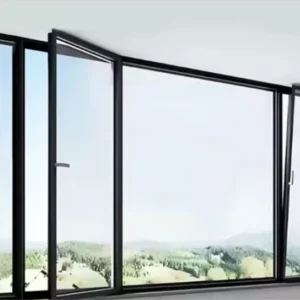 Modern Thermal Break Aluminum Frame Double and Triple Glazed Windows Kitchen Entry Casement Turn Tilt Doors with Tempered Glass
