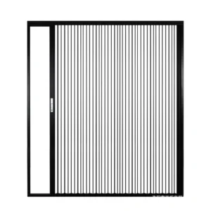 OEM Barrier Free Retractable Fly Screen Window and Door Trackless Pleated Insect Screen Door
