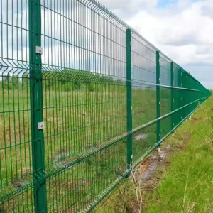 PVC Coated 3D Curved Welded Wire Mesh Galvanized Metal High Security Fence Panel Anti Climb Design