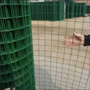 PVC Coated Iron Welded Wire Mesh Fence Netting Green Color Cutting Service Agricultural & Municipal Engineering Use