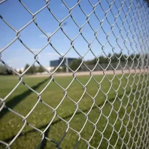 PVC Coated Steel Wire Mesh Cyclone Chain Link Fence Panel with Barbed Wire