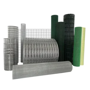 PVC Coated Welded Wire Mesh Roll Green 1x25m for Garden Fence Poultry Farm Galvanized Hardware Cloth Netting Wire Mesh