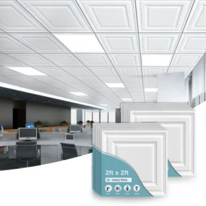PVC False Ceiling Tiles 603x603mm Class A Fire Rated Waterproof and Moisture-proof Cleanable Suspended Drop Ceiling For Office