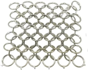 Plain Weave Mesh Wire Chainmail Fabric for Metal Decorative Stainless Steel Ring Mesh for Interior Partition