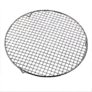 Portable 304 Stainless Steel BBQ Grilling Mesh Net Non Stick Steaming Wire Rack for Outdoor Cooking Charcoal Accessory Camping