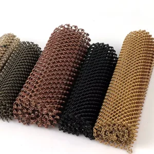 Professional Architectural Colorful Decorative Metal Coil Drapery Chain Link Wire Mesh Curtain