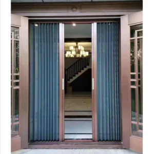 Retractable Modern Stainless Steel Pleated Mesh Screen Door with Anti Theft Features Insect & Mosquito Proof Window Screen