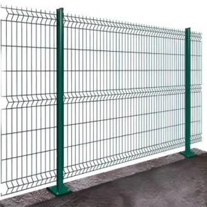 Rongbang Modern 3D Curved 5mm Wire Mesh Yard Fence PVC Iron Frame Eco-Friendly Home Security Driveway Gates 3D Modeling Service