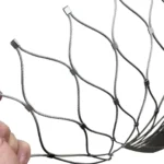 SS 304 316 Stainless Steel Rope Mesh Wire Rope Mesh Wire Rope Mesh Net Zoo Mesh Bird Aviary Fence Stair Railing