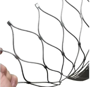 SS 304 316 Stainless Steel Rope Mesh wire Rope Mesh wire Rope Mesh Net Zoo Mesh Bird Aviary Fence Stair Railing