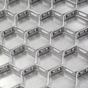 SS304H Hexagonal Metal Mesh Manufacturer Shell Type Bonding Hole Hexmetal 19MM Depth Power Plant Ducts